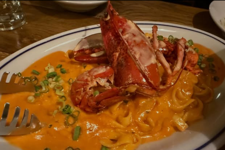 Instagramの投稿画像（オマール海老のクリームパスタ）